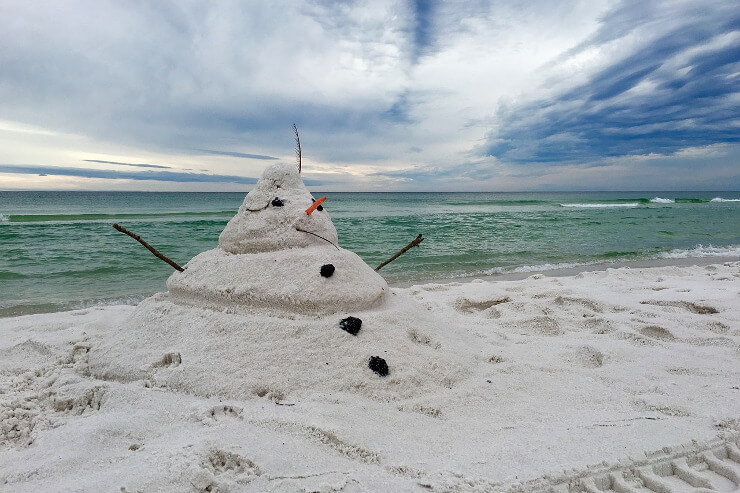 Schneemann aus Sand